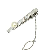 あこや本真珠８ｍｍワンポイント冠婚葬祭タイピン シルバー