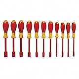Wiha 32296 11-Piece 1000-Volt Insulated Nut Inch Driver Set [並行輸入品]