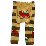 (ノーブランド品) ベビー タイツ レギンス キャラクター ニットks-002 90 はっぱ
