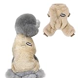AmzBarley 犬の服 秋 冬 ロンパース シャツ パジャマ セーター フランネル ベルベット Dカン付き 犬 服 ロンパース 柔らかい 防寒 暖かい ふわふわ もこもこ つなぎ ドッグウェア フリース 犬服 小型犬 服 冬 ルームウェア お出かけ 散歩 抜け毛対策 小型犬 中型犬 犬服 猫服 ペット服