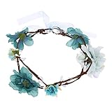 Domybest子供　ベビー　花冠　フラワーヘアバンド　ドレス　ヘアアクセサリー　結婚式　髪飾り 女の子 　キッズ髪飾り ウェディング 披露宴　6色 (E)