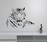 タイガー壁ステッカー取り外し可能ビニールデカールサファリアフリカの動物アートデコレーション、ホームリビング子供部屋寝室野生装飾tgr5