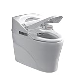 Ove DecorsスマートトイレSingleフラッシュシステムとHeated Seat withリモートコントロール、ホワイト