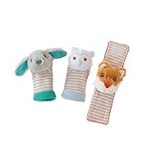 Manhattan Toy Woodland Babies Foot Finders & Wrist Rattle Set [並行輸入品]