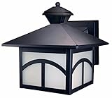 Heath/Zenith SL-4110-OR 180-Degree Motion-Activated Modern Bungalow Style Decorative Lantern, Oil Ru