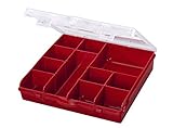 Stack-On SBR-13 13 Compartment Storage Organizer Box with Removable Dividers, Red [並行輸入品]
