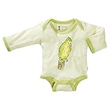 Babysoy新生児有機ロングスリーブ動物印刷ボディスーツワンジーロンパース US サイズ: S カラー: ベージュ