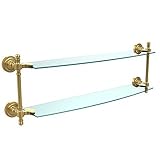 Allied Brass RD-34/24-PNI 24' x 5' Double Glass Shelf Polished Chrome [並行輸入品]