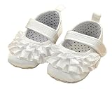 ExdreamベビーGirls幼児ドット柄ソフトソールPrewalker靴 US サイズ: 6-9 Months / 2 M US Infant カラー: ホワイト
