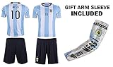 jerzeheroアルゼンチンメッシ# 10 Kids Youth Soccerギフトセット& # x2713 ; Soccer Jersey & # x2713 ; Shorts & # x2713
