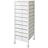 宮武製作所 多段チェスト キャスター付 ホワイト 幅31×奥行き34.5×高さ98cm SH-1228