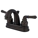 Kingston Brass KB5615NML Two Handle 4 in. Centerset Lavatory Faucet with Retail Pop-up