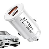 シガーソケット Usbは自動車電池電圧を表示できカーライター充電器,QC4.0 PD20W 車用急速充電ブロック 旅行の必需品、携帯電話、タブレット、カメラの運転中に充電できる電源アダプター