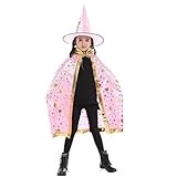 ハロウィーン クローク 子供、三番目の店 子供 ハロウィーン 赤ちゃん コスチュームウィザードウィッチ クロークケープローブ+帽子セット