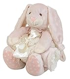 Stephan Baby Super-Soft Knotty Bunnie and Bumpy Plush/Shaggy Sherpa Security Blanket Set, Pink by St