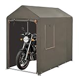 ガービー (Garvee) バイクガレージ サイクルハウス サイクルポート 置き場 1台用 極厚カバー 耐水圧 2000mm 耐風鋼管 三角屋根