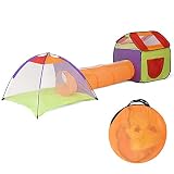 svitlife 3 in 1折りたたみPop Up Kids Play Tent Playhouseトンネル3 1ベビーおもちゃW 200海洋ボール