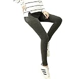 Spinas（スピナス） マタニティ 冬 レギンス パンツ 裏起毛 あったか 全5色 ブラック ライトグレー ネイビー ワインレッド ダークグレー (XXL, ダークグレー)