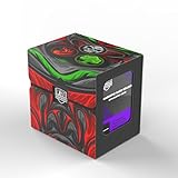 Realm Guard TCG/MTG Commander 100+ カードアートデッキボックス 収納付き (ブラック/レッド/グリーン)