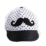 Spinas(スピナス) キッズ ベビー 帽子 キャップ ロゴ ひげ 水玉 ドット 夏 ワイヤー つば かわいい 日よけ UVカット 熱中症 防止 おでかけ 男の子 女の子 全3色 ブラック ネイビー