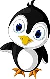 Wallmonkeys Wall Decals FOT-54502759-24 Not Applicable Wallmonkeys Wm148436 Cute Little Penguin Cart