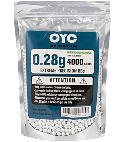 Amazon | CYC 超精密 バイオBB弾 5.95mm±0.01 0.25g*4000発(1kg) | BB