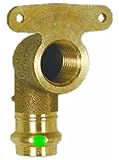 Viega ProPressブロンズ90度エルボHi耳90度壁プレートwithメス、1 / 2インチ1 / 2インチP X Female Npt 3 Pack 77572 3