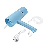 飲料水ポンプ ウォーターポンプ 小型 USB充電式 バッテリー ディスペンサー 電動 アウトドア 吸水ポンプ USBケーブル付き 携帯便利 家 学校 オフィス(蓝色-002按键)