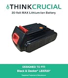 Durable Black & Decker LBXR20 20-Volt MAX Extended Run Time Cordless Tool Battery, Fits All Black & 