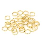 【ハンドメイド素材店】50個 二重リング 二重カン 丸カン 二重丸カン 金具 基礎パーツ マルカン (6mm)