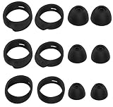 A-Focus ウィングチップ と イヤーチップ Galaxy Buds+ ブラック用 イヤーピース ウィングチップ 各 S/M/L 3セット Buds/Buds＋プラスに適合 ブラック