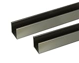 アルミ形材 ｱﾙﾐﾁｬﾝﾈﾙ 2m 2.4x30x30mm ｽﾃﾝｶﾗｰ 2本組　　安田