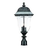 Alico Lighting 1317ST Acclaim Lighting Stone Finished Outdoor Postmount with Clear Seeded/Frosted Gl