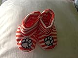 Clemson University Tigers Paw logoncaa Licensedストライプ新生児Baby Bootie Sock イエロー