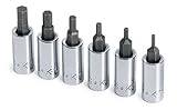 SK Hand Tools 19732 6-Piece 1/4-Inch Drive Metric Hex Bit Socket Set [並行輸入品]