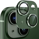 カメラフィルム iPhone13/iPhone13 mini用 カメラ保護 アルミ合金製 強化ガラス アイフォン13/13miniカメラカバー キズ防止 耐衝撃 露出オーバー防止 超高透過率 あいふぉん13/あいふぉん13ミニ レンズカバー グリーン