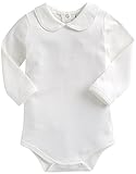 [Vaenait Baby]100%綿ベビー服男女兼用ロンパース肌着ボディスーツカバーオール Round Collar White L