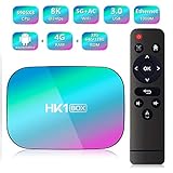 HK1 BOX Android 9.0 Smart TV Box Amlogic S905X3 CPU 4GB RAM 32GB 2.4G+5G Wifi 1000M BT4.0 8K Smart Media Player