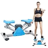 TAYTHI ステッパー、減量V字型、室内運動、油圧ステッパー、フットトレーナー、ステップアップダウン、有酸素運動、ミニステッパー、脚トレーニング、家庭用階段ステッパー、多機能脚トレーニング、ステップ健康器具 (ブルー,ロープがない)