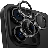 【4枚入り】レンズカバー iPhone16 Pro/16 Pro Max用 カメラ保護 9H強化ガラス アルミ合金 アイフォン16Pro/16Pro Max カメラフィルム 耐衝撃 露出オーバー防止 黒縁取り 超高透過率 いphone16pro/いphone16プロ max カメラカバー プロテクター ブラック