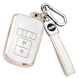 [YANMW] ノア 80系キーケースヴォクシー 80系キーカバー 適合トヨタシエンタ アルファード ヴェルファイア 30系スマートキーケース(ホワイト)