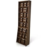 本棚 マンガ収納 スライド＆ディスプレイ スライド式 ブックエンド 木製 リアル木目 スリムタイプ 幅60 上下段 セット ウォルナット