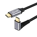 CY ケーブル USB-C USB-C 100W Type-C オス - オス ケーブル アップダウンアングル USB3.0 20V 5A GEN2 10Gbps 充電 ラップトップ タブレット 50cm