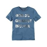 Carter's(カーターズ) ホイルプリントワールドグレーテストブラザーグラフィックティ ブルー トップス半袖Tシャツ 5歳【並行輸入】