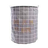 ROKE ランドリーバスケット 折りたたみ可能なストレージバスケット大 保育園 ランドリーボックス – 完璧なオーガナイザー服 キッズ玩具 赤ちゃん本 子供用 家庭の整理(50*40 cm)