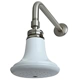 Kingston Brass P50SNCK Victorian Ceramic Showerhead with 12-inch Shower Arm, Satin Nickel [並行輸入品]
