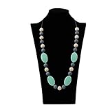 Ibepro? Silicone Teething Necklace Baby Safe For Mom To Wear - BPA-Free Chew Beads - Stylish & Natur