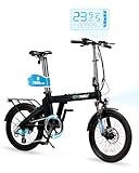 ERWAY 電動自転車 折りたたみ 20インチ 電動アシスト自転車 A02 型式認定 7.8Ahバッテリー 最大130km走行可能 公道走行