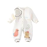 【SEBLES】アニマル プリント 0～12ヶ月 秋 ベビー ウェア (60, ベージュ)