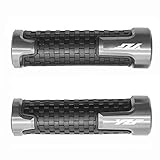 7/8"（22mm）左と1"（24mm）右のーサルモーターサイクルハンドルバーハンドグリップ For Yamaha YZF R1 R6 R125 R6S R25 R3 600R（チタン）